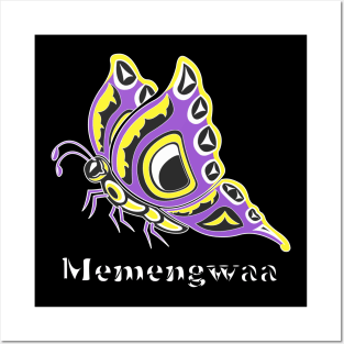 Memengwaa (Butterfly) Non-Binary Pride Posters and Art